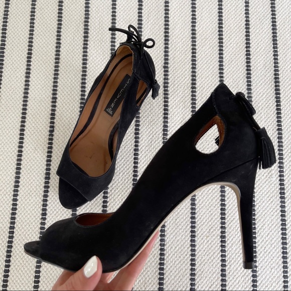 Steven By Steve Madden Shoes - Steven by Steve Madden Tracee Black Suede Heel 10